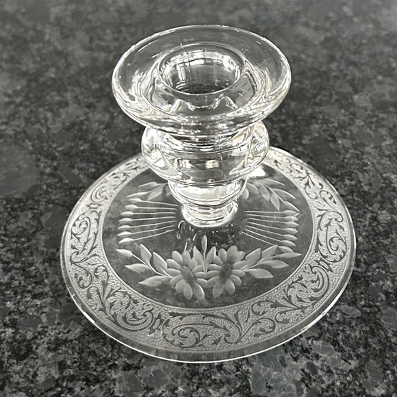 VINTAGE Elegant Clear Glass Candle Holder OR Cupcake holder for special occasion - Picture 1 of 12